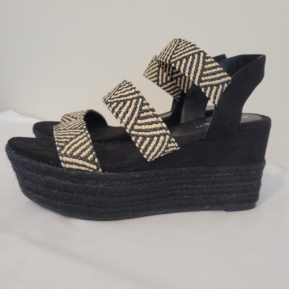 Madden Girl Strappy Espadrille Wedges Sandals S9.5